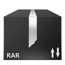 Rar Files - Black Icon 128x128 png